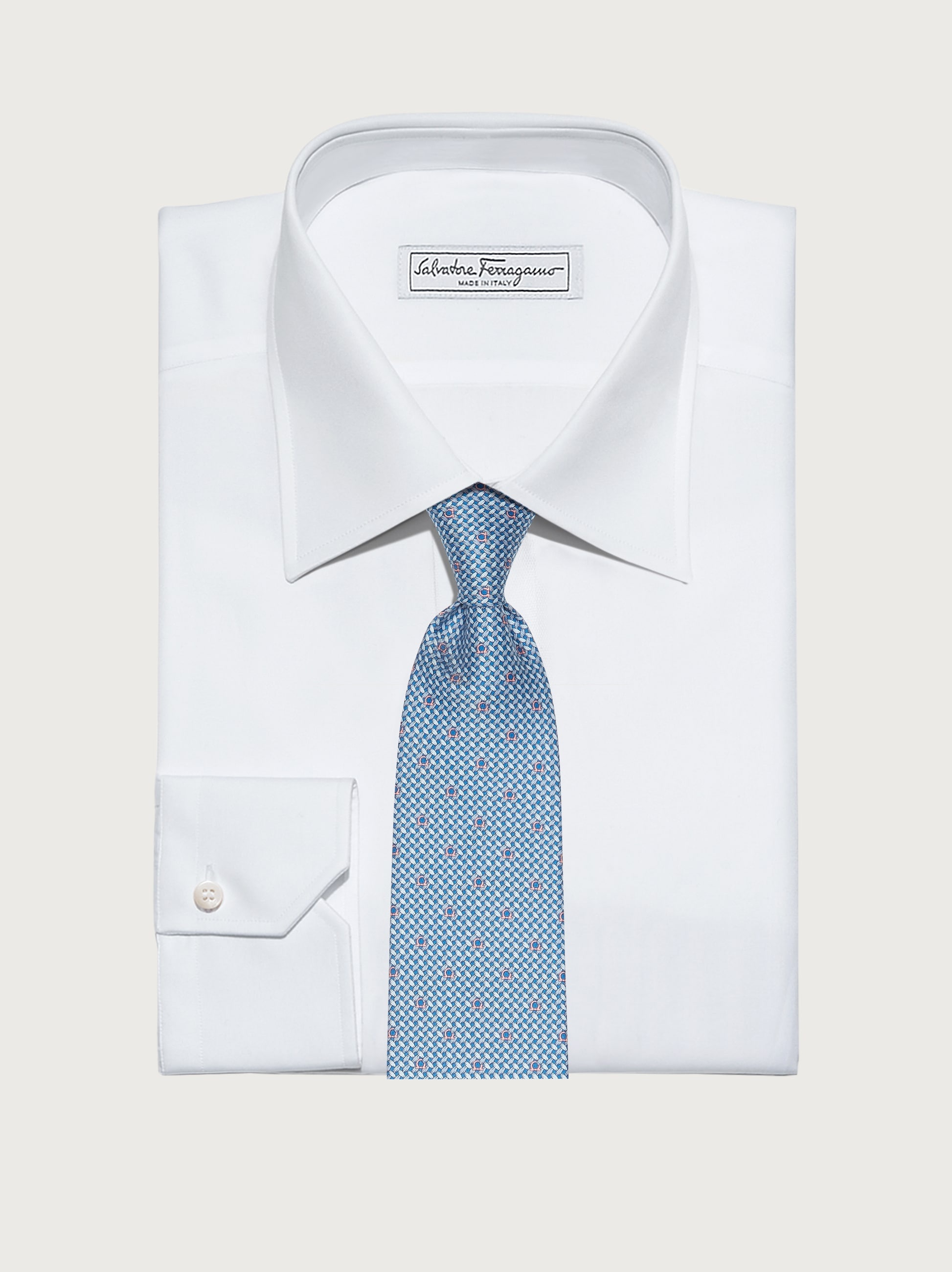 Gancini print silk tie - 2