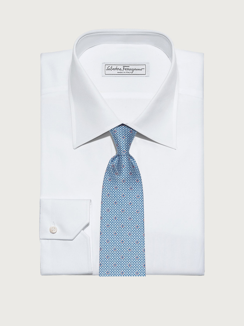 FERRAGAMO Gancini print silk tie outlook
