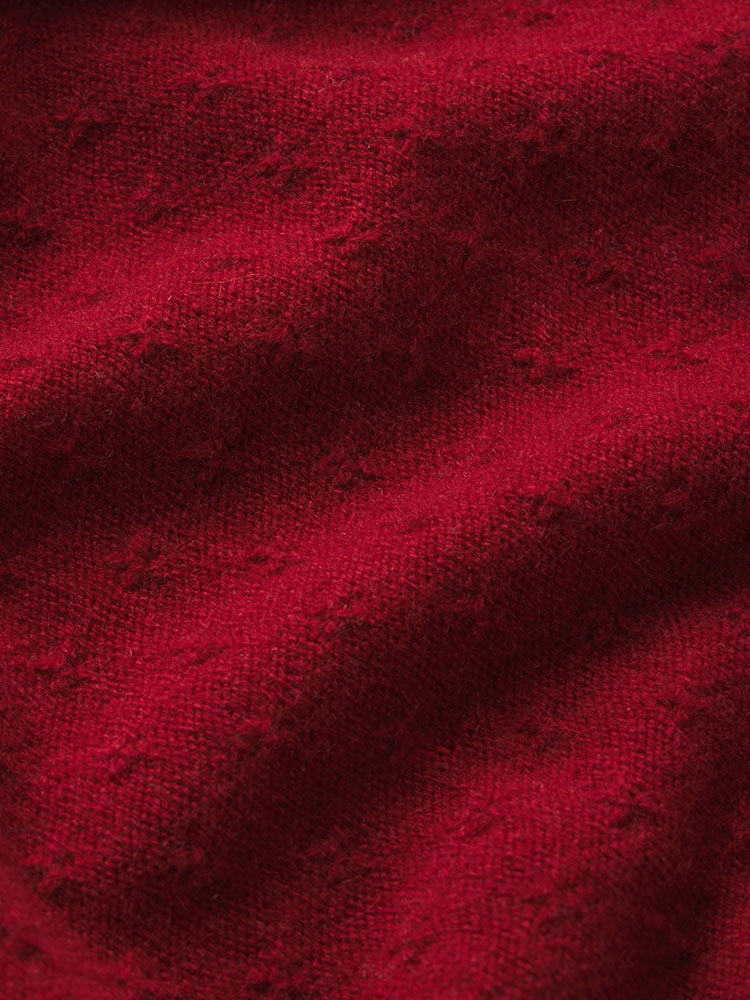 Pointelle Puff Sleeve Sweater in Paprika - 5