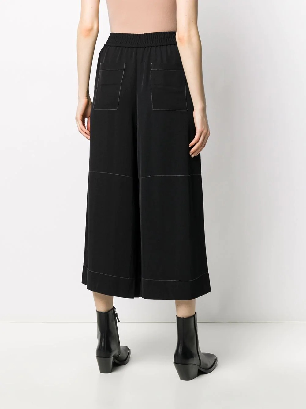 wide-leg culotte trousers - 4