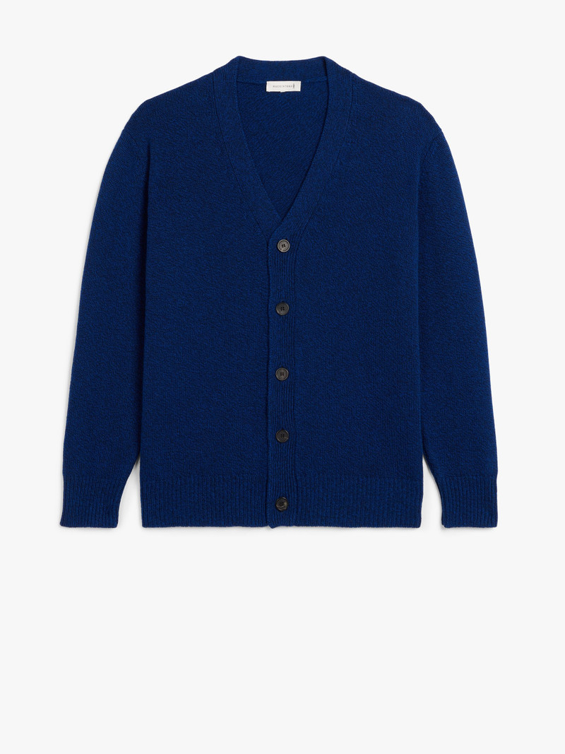 STOCKHOLM NAVY MERINO WOOL & CASHMERE CARDIGAN | GKF-300 1