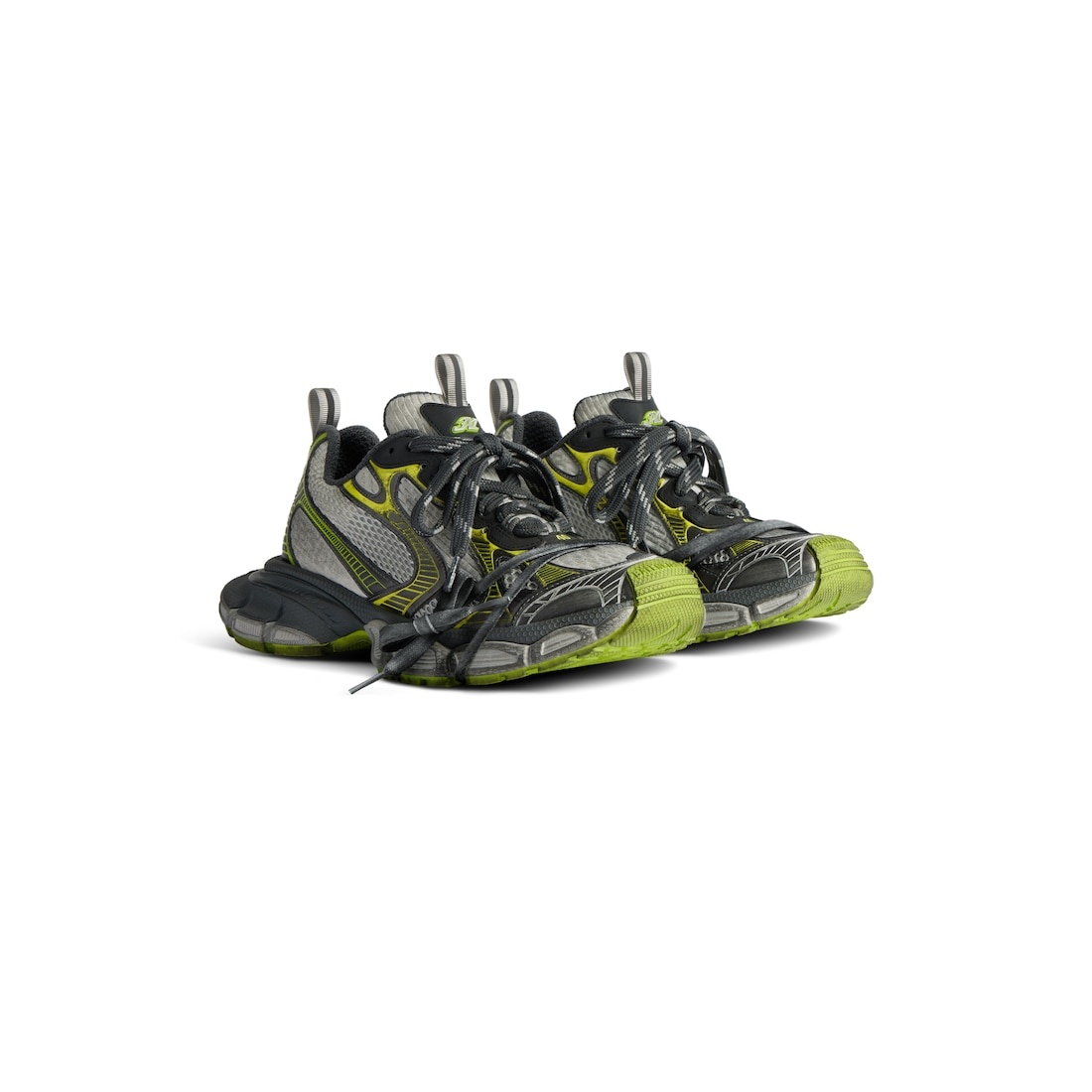 Men's 3xl Sneaker  in White/grey/green/yellow - 2