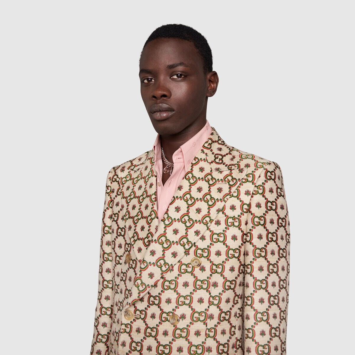 Gucci 100 GG flower cotton silk jacket - 6