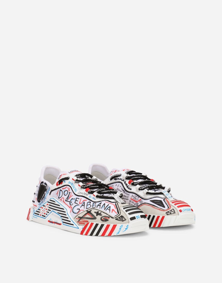 Mixed-materials London NS1 slip-on sneakers - 2