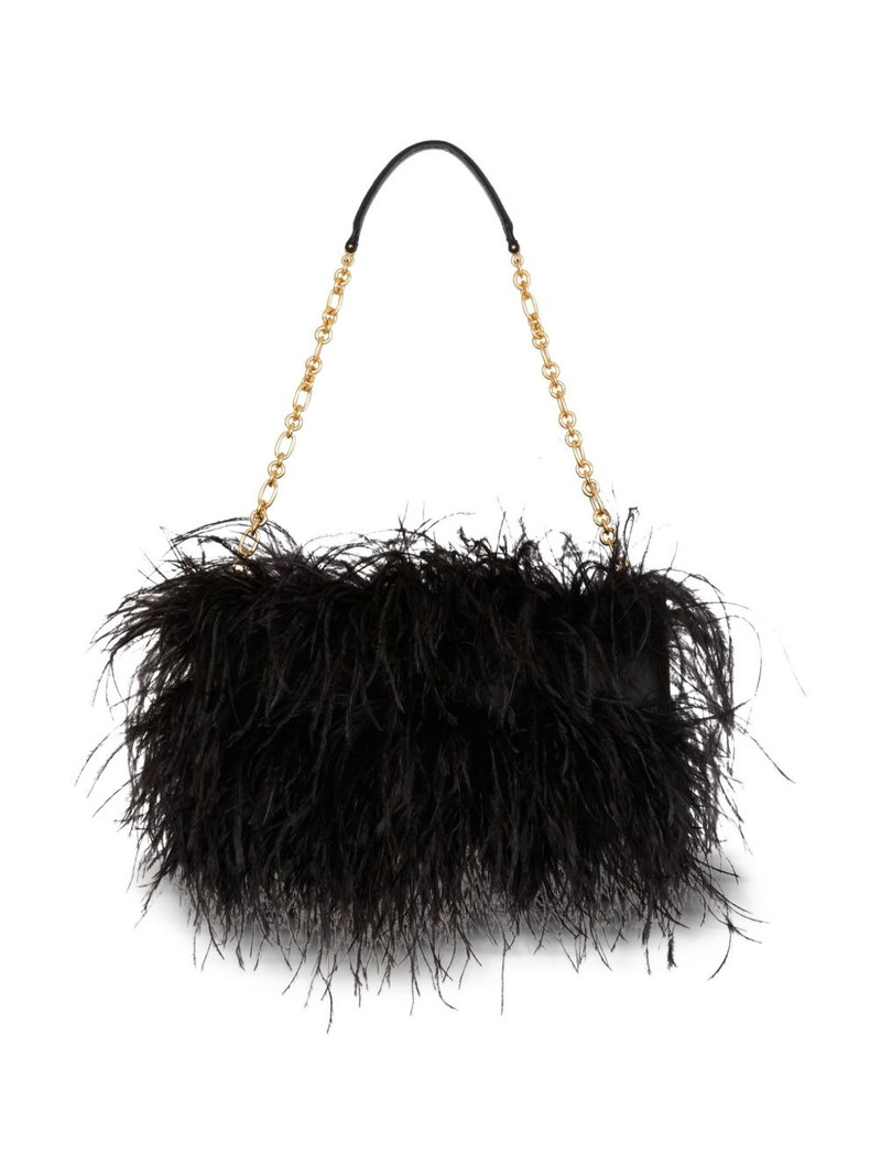 Balmain Anthem feather-detail shoulder bag outlook