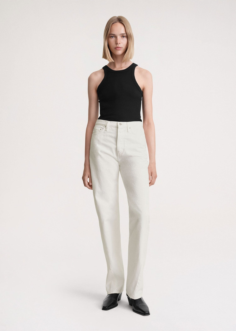 Totême Twisted seam denim full length off-white outlook