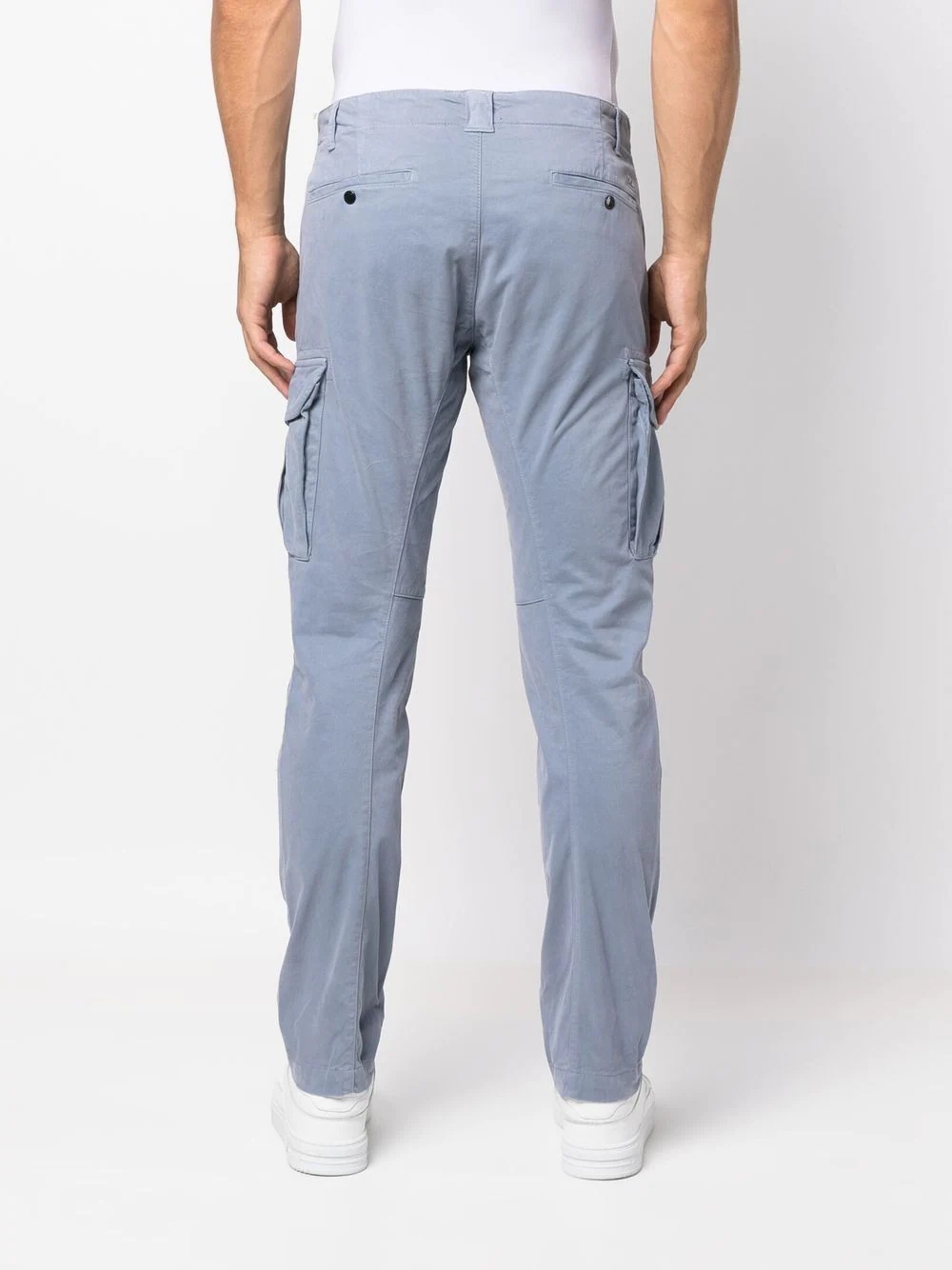 logo-patch chino trousers - 4