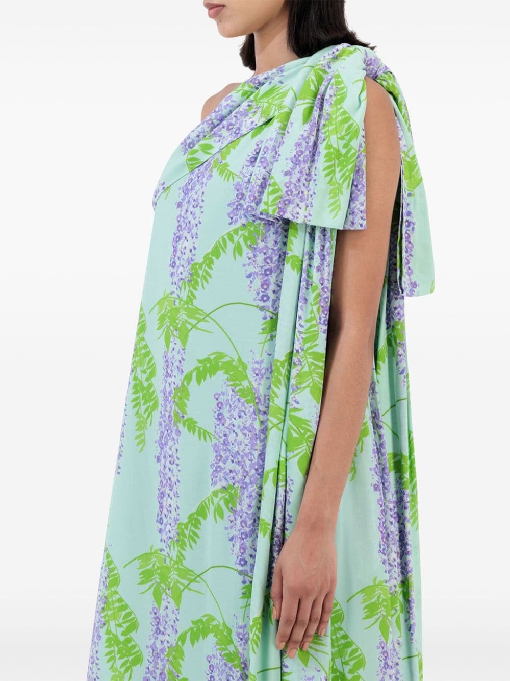 Wisteria-print dress - 5