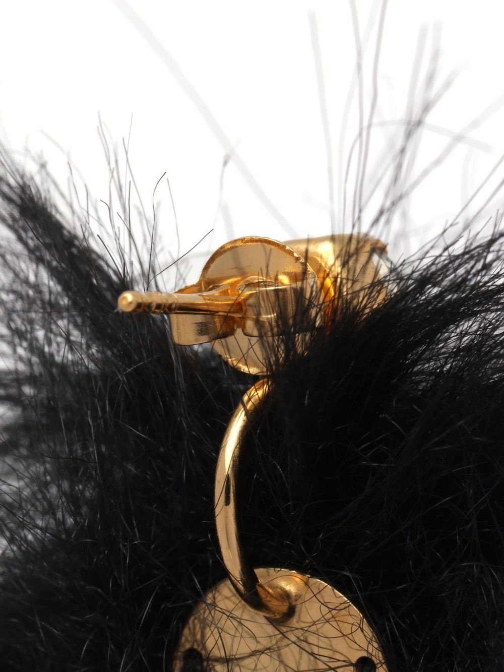 crystal pompom earrings - 5