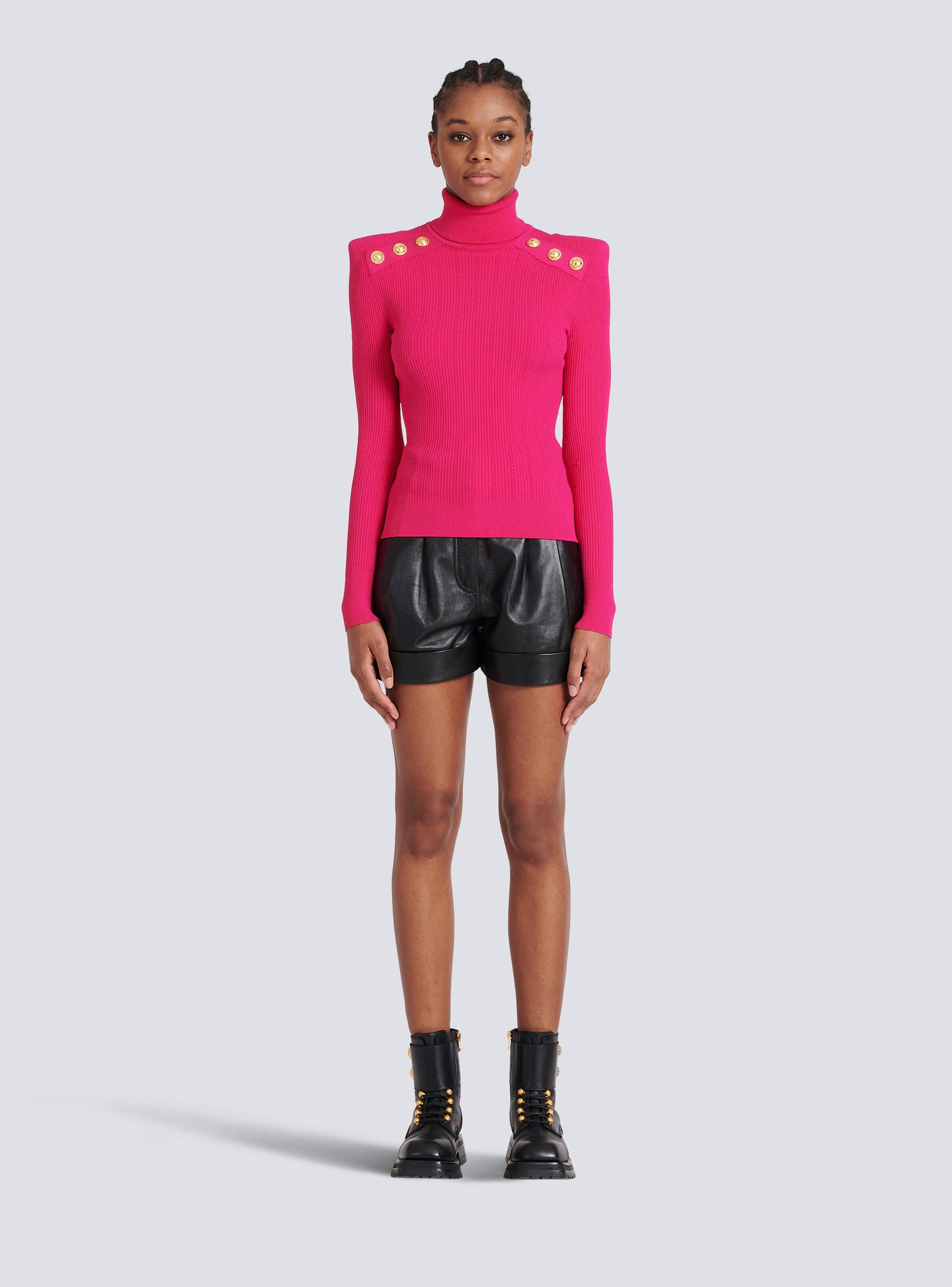 Knit sweater with gold-tone buttons - 4