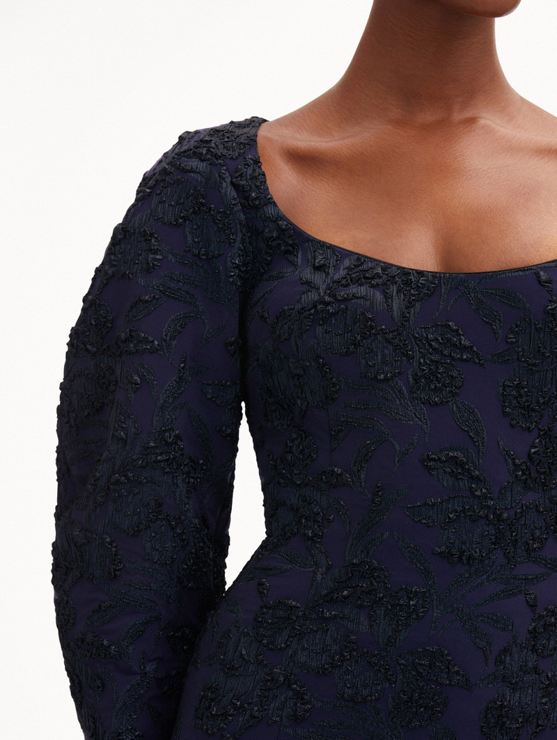 금속 오리치드 JACQUARD COLUM GOWN 5