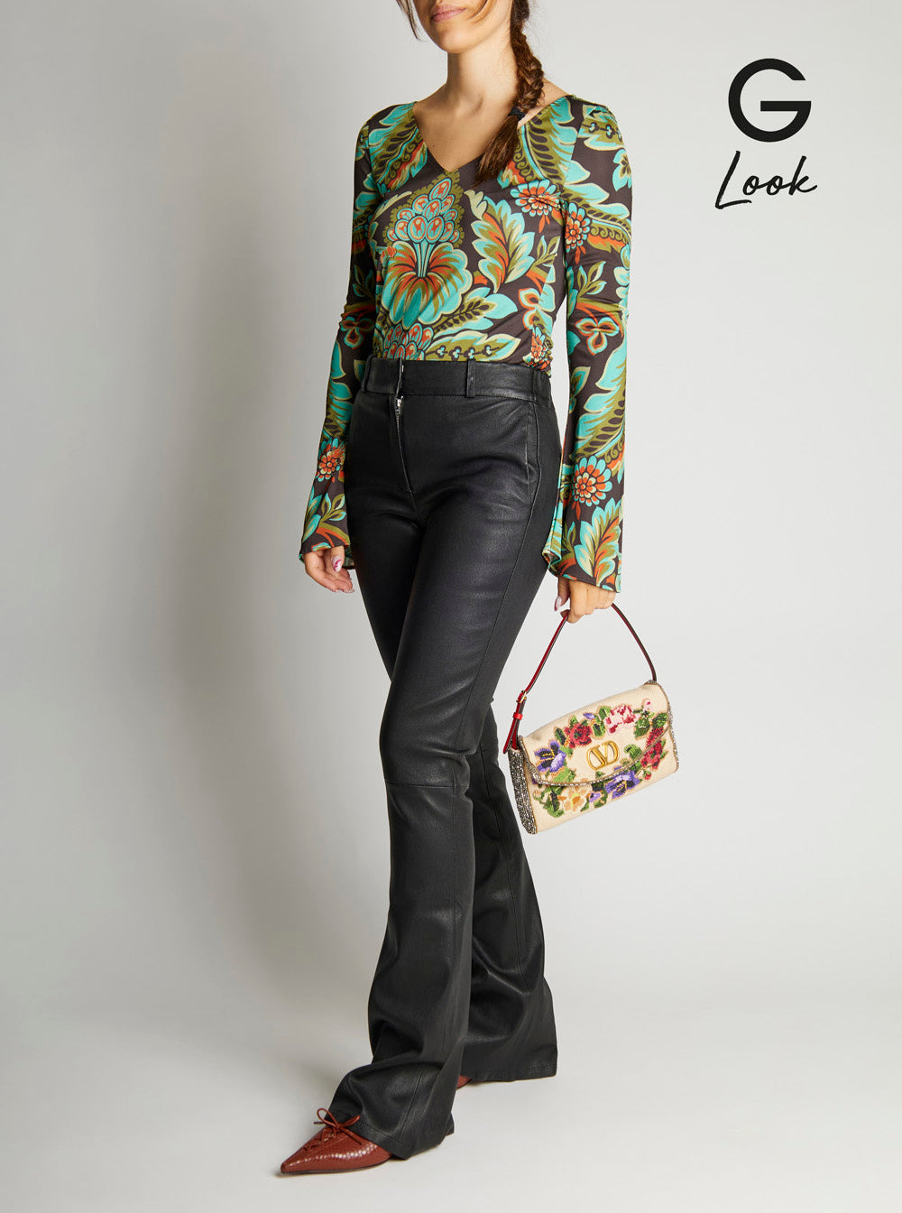 Valentino Garavani Women Clutch | Vain Soft | Ric.Garland Beads/Vit.Soft Grain L./A.Br - 6
