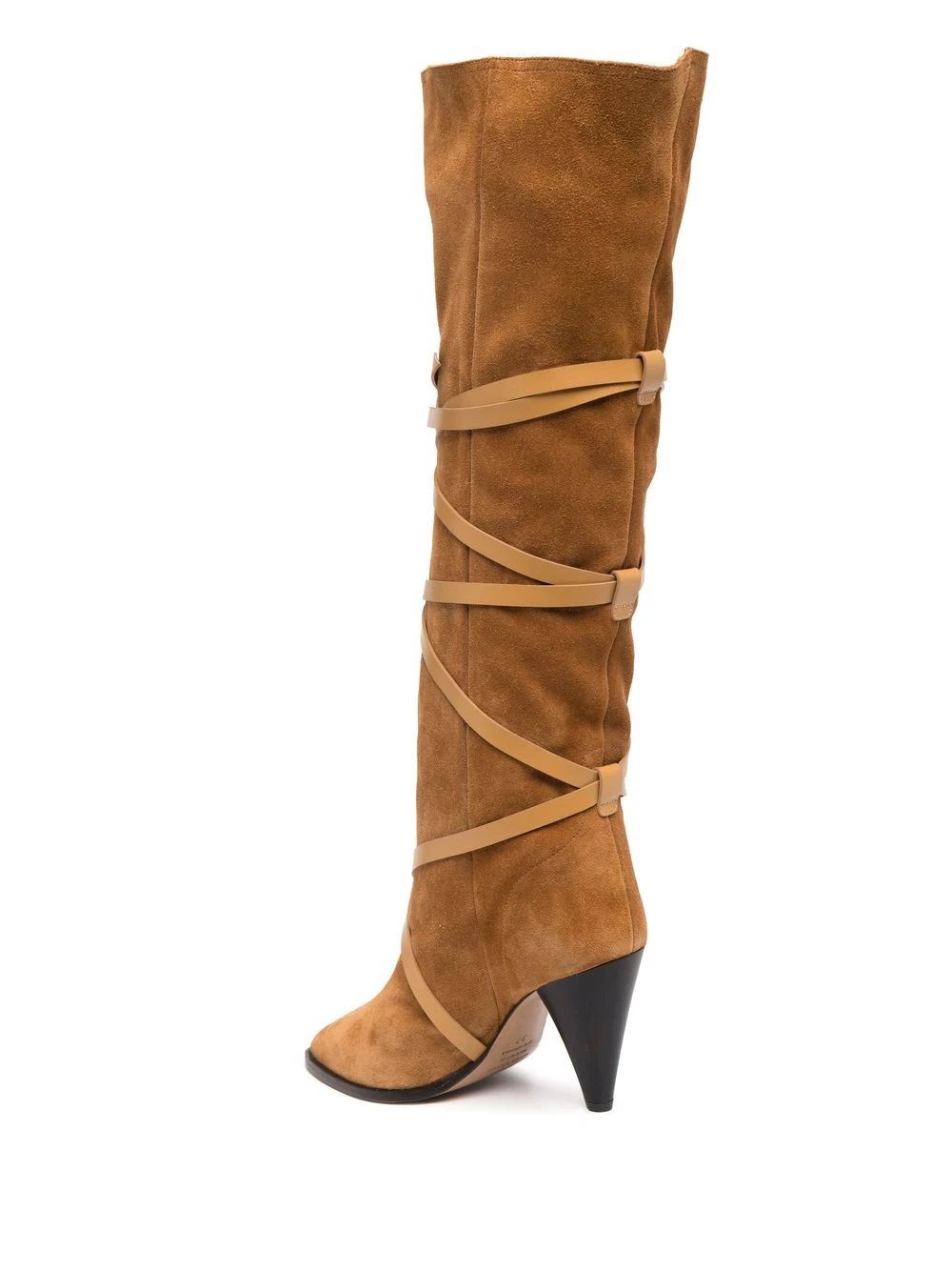 lace-up suede boots - 3
