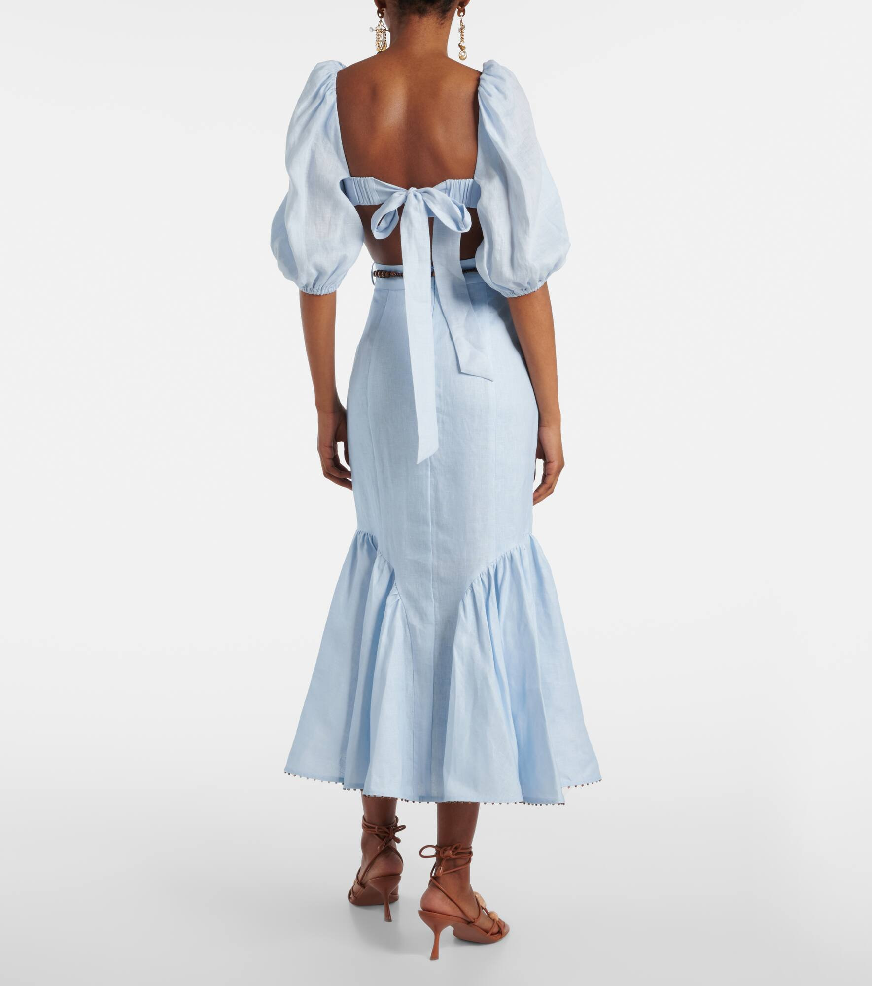 Rhiannon linen midi skirt - 3