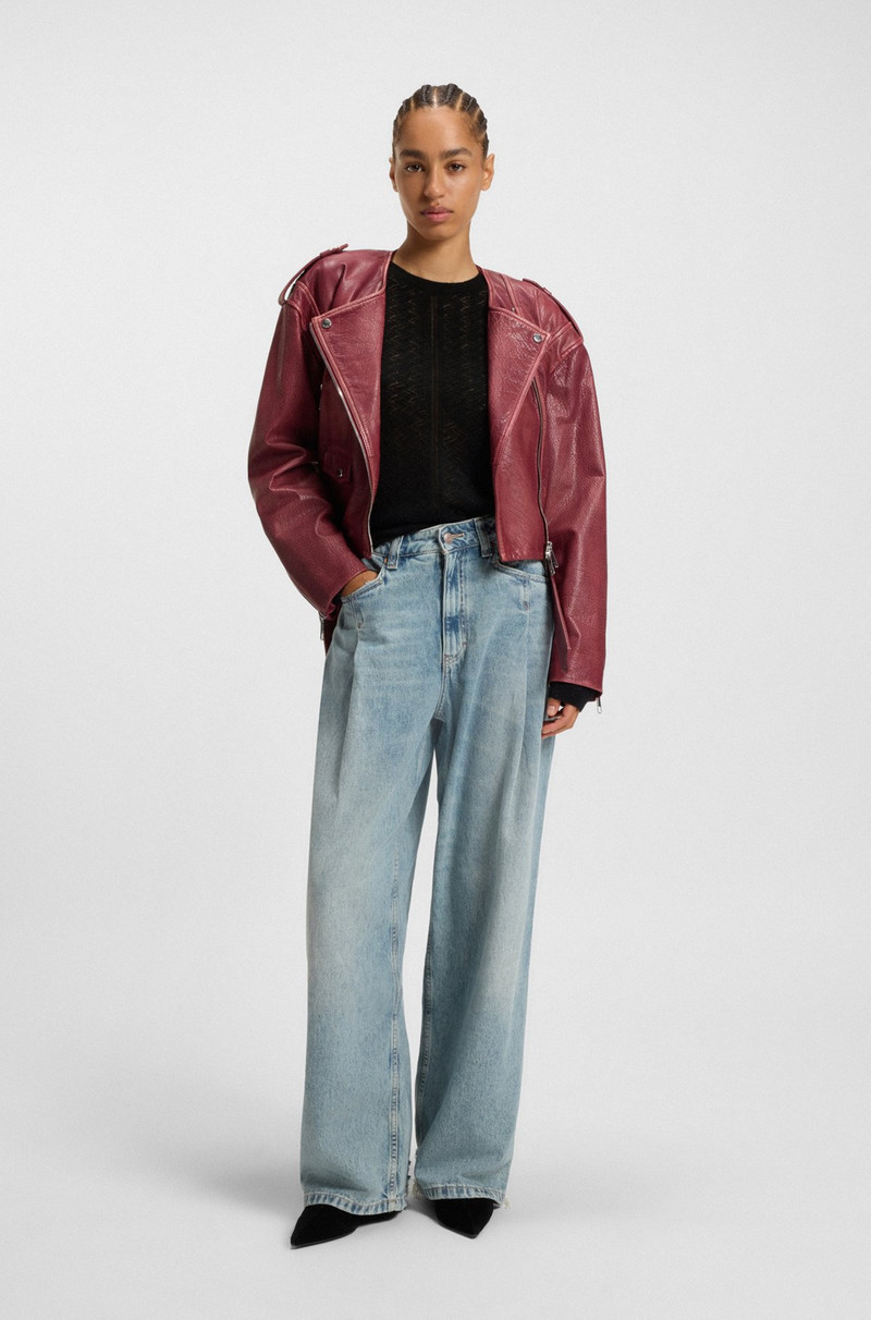 BOSS FINE-GAUGE SWEATER WITH KNITTED STRUCTURE outlook