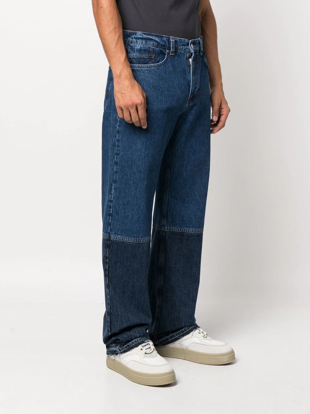 two-toned straight-leg jeans - 3