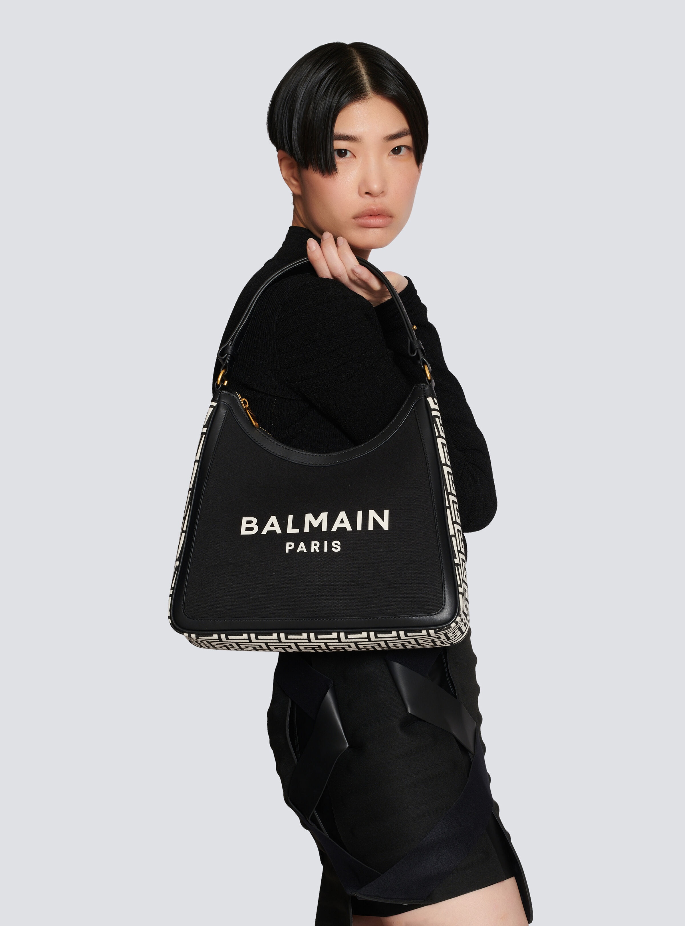 B-Army canvas bag with leather inserts - 2