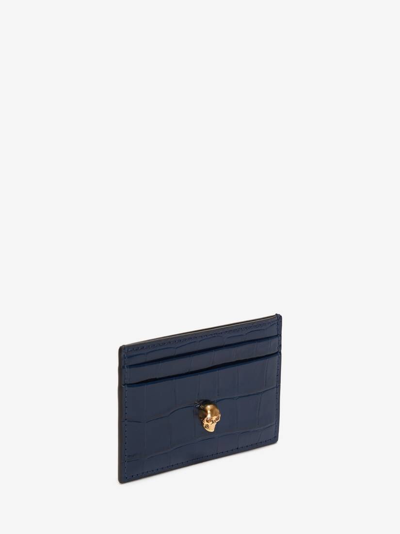 Women's Skull Card Holder in Navy - 2