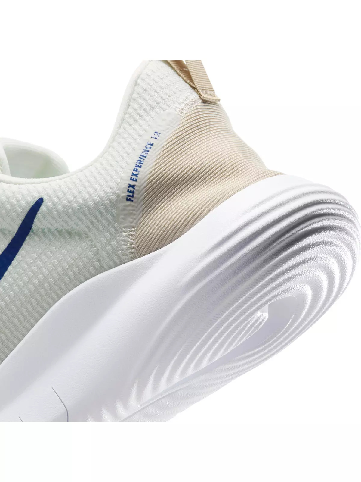 Flex Experience Run 12 "Sail/Light Orewood Brown/Deep Royal Blue" Men's Wide Running Shoe - 8