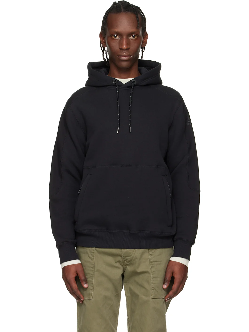 Black Elijah Fleece Hoodie - 1