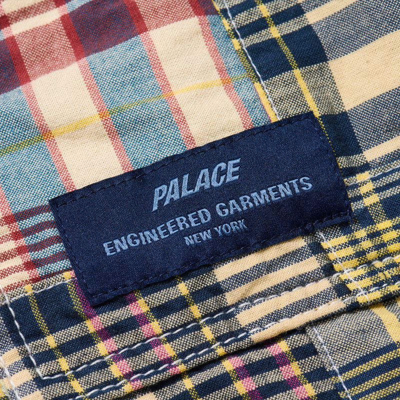 PALACE ENGINEERED GARMENTS PATCH WORK MADRAS SHORT MULTI 3