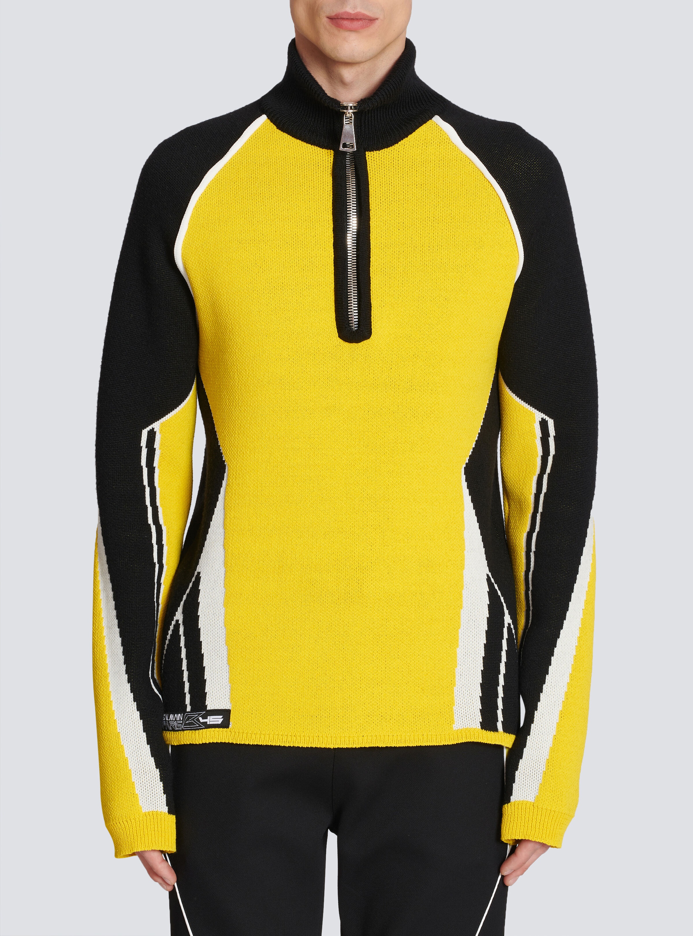 Wool jumper with embroidered Balmain logo - 5