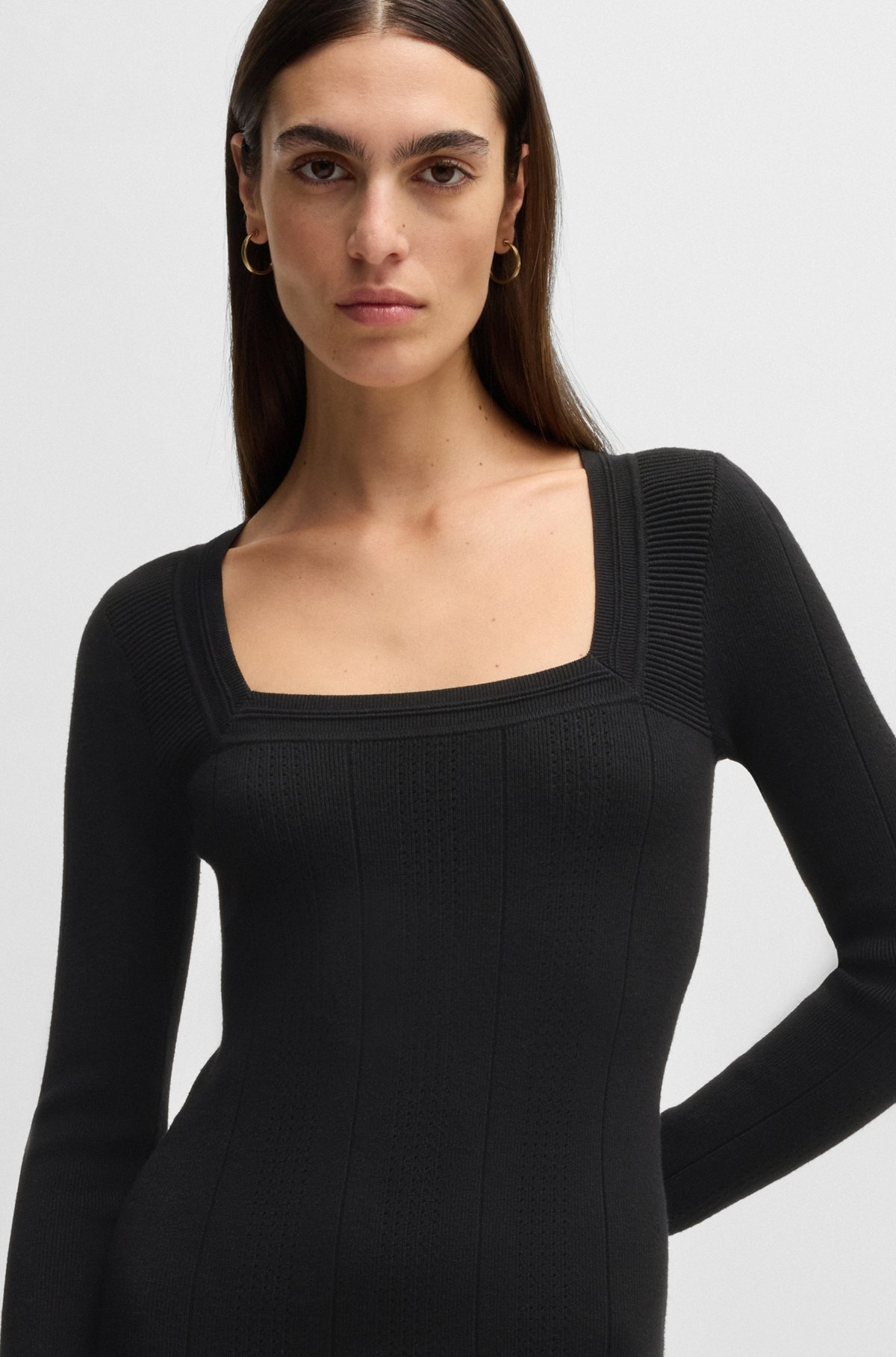 KNITTED RELAXED-FIT DRESS WITH ANTI-BACTERIAL FINISH - 4