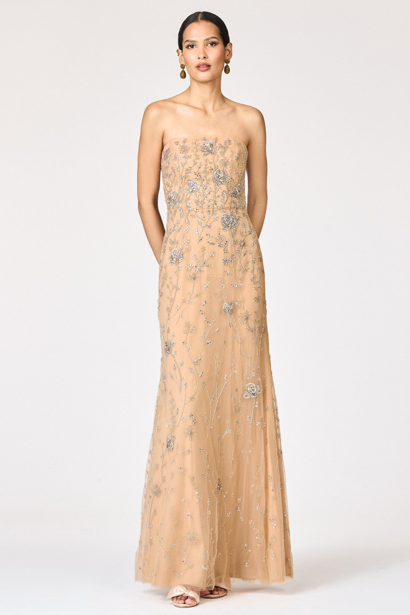 EMBELLISHED VIENNA GOWN - FAWN - 1