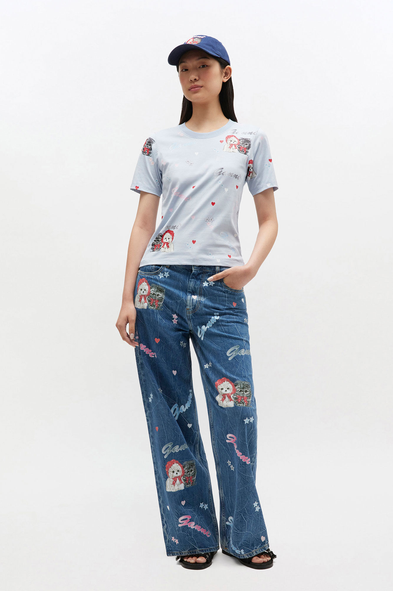 GREY CROPPED ANIMAL T-SHIRT - 2