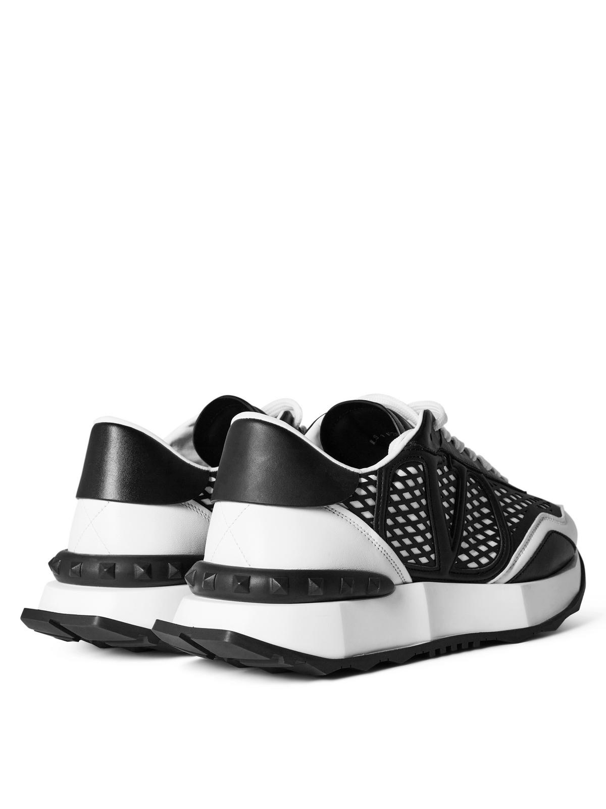 VALENTINO ファブリック＆スエード トレーナー NETRUNNER Valentino Netrunner Fabric & Suade Sneaker Avio Blue 6zw