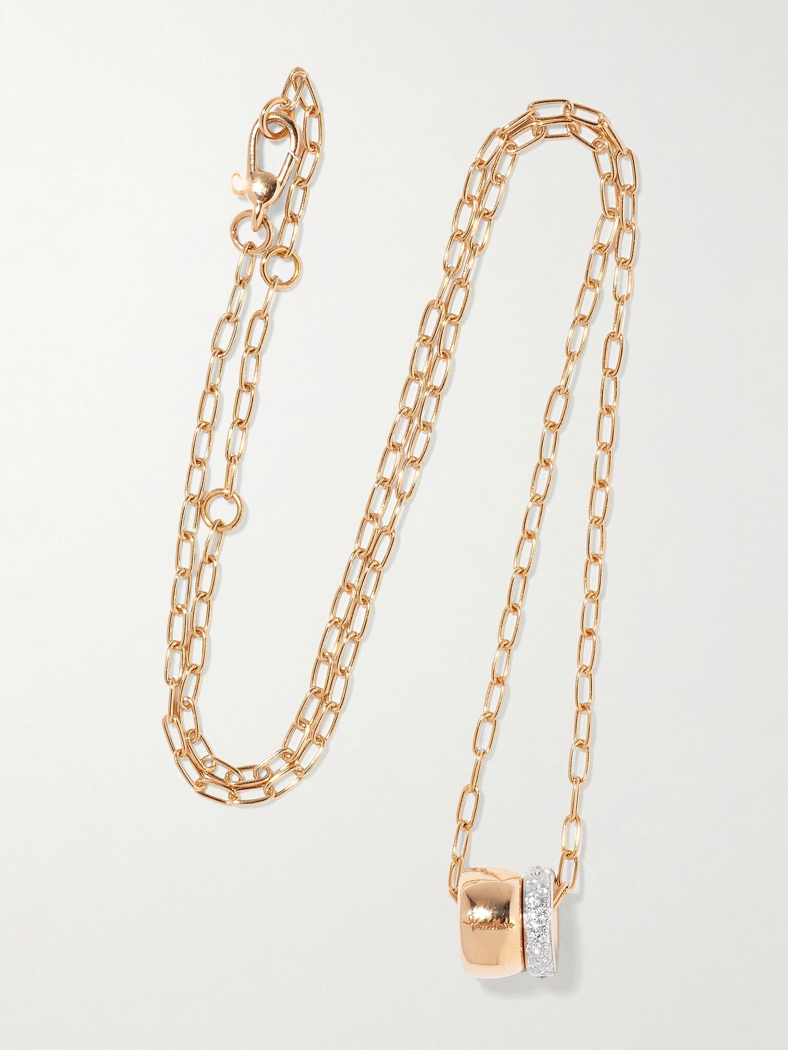Iconica 18-karat rose gold diamond necklace Gold - 1