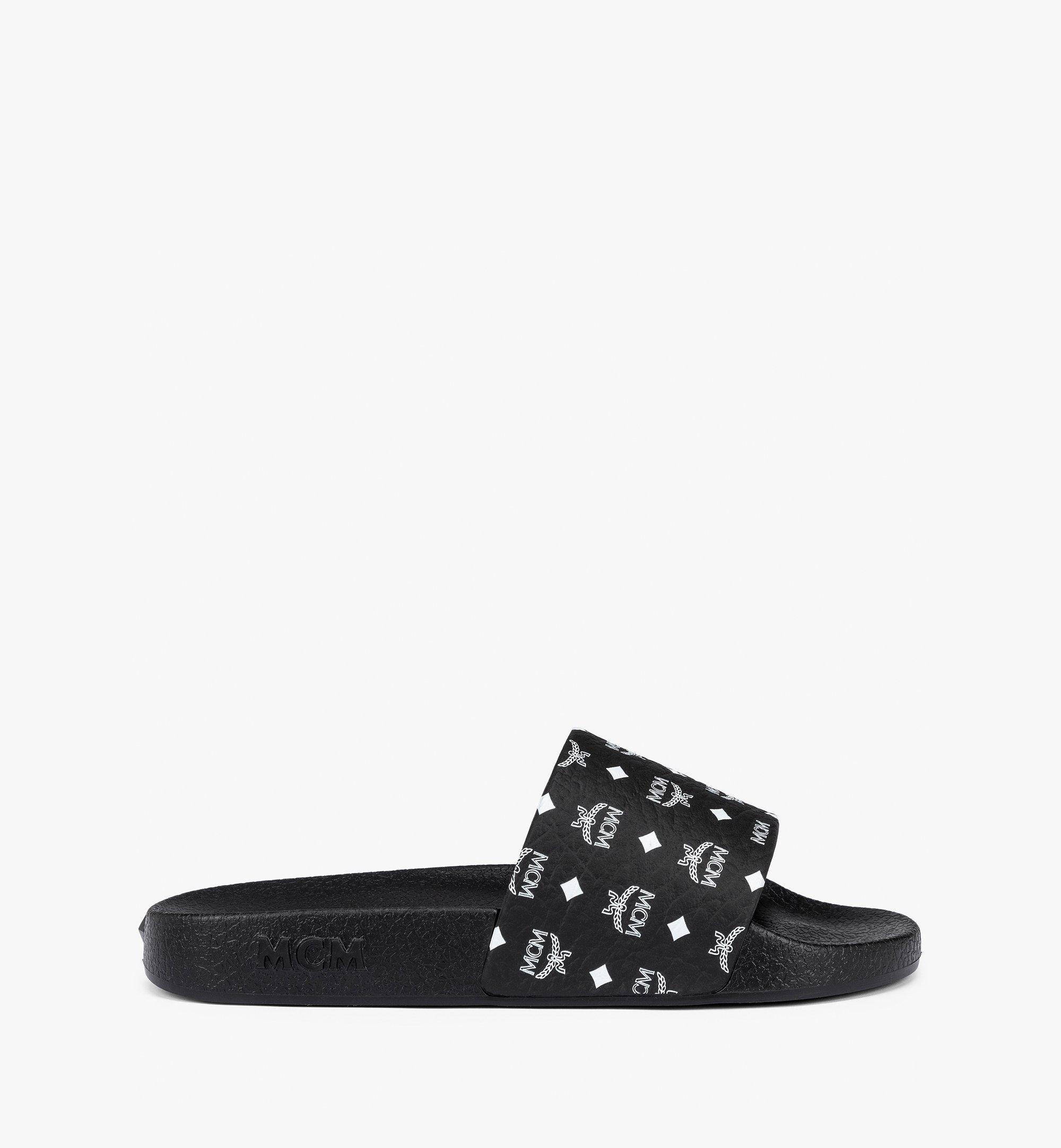 Monogram Print Rubber Slides - 2
