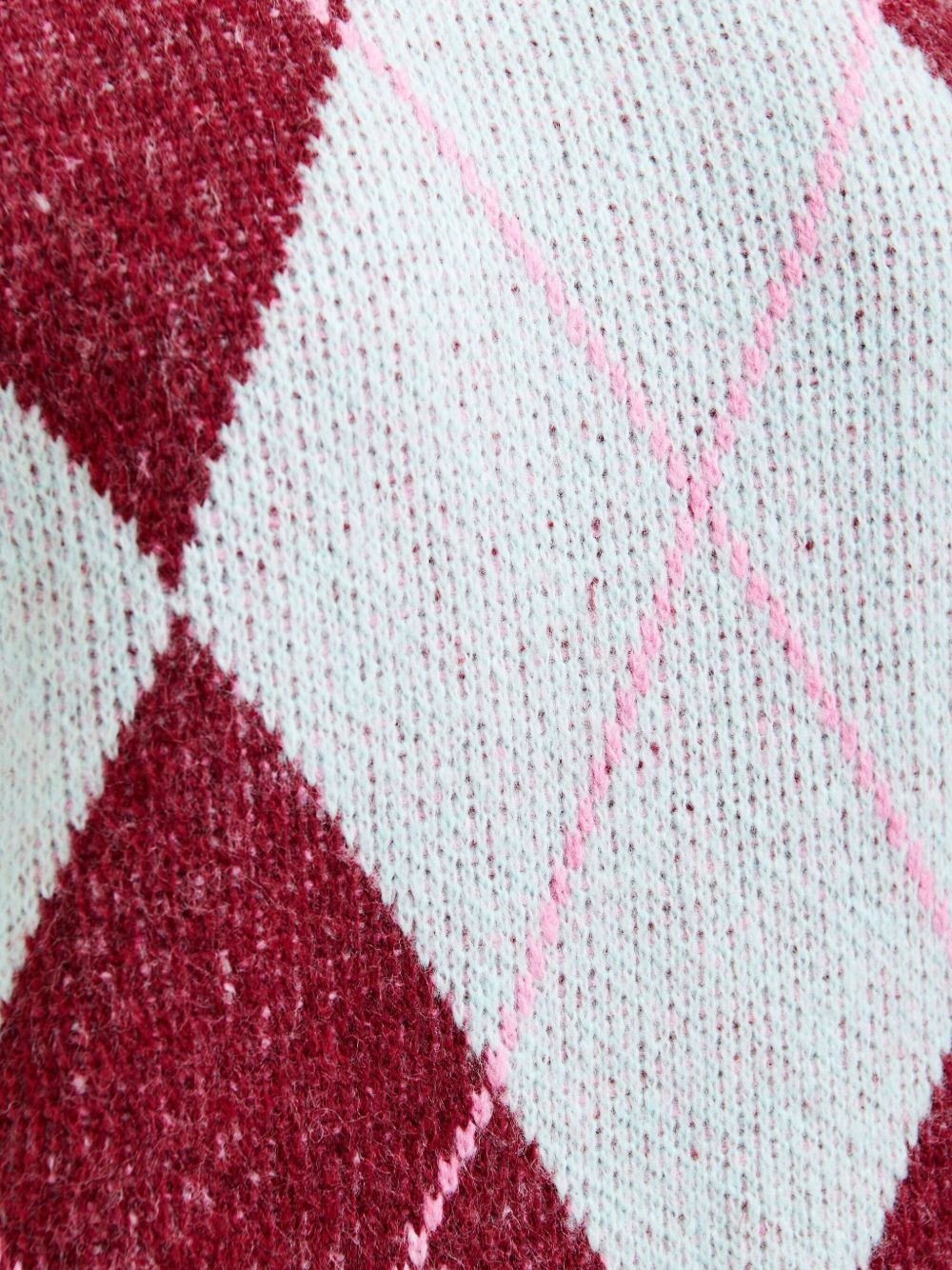 diamond-pattern crew-neck sweater - 5
