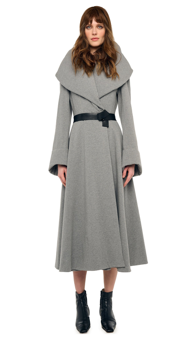 SHAWL COLLAR PEPLUM COAT 1