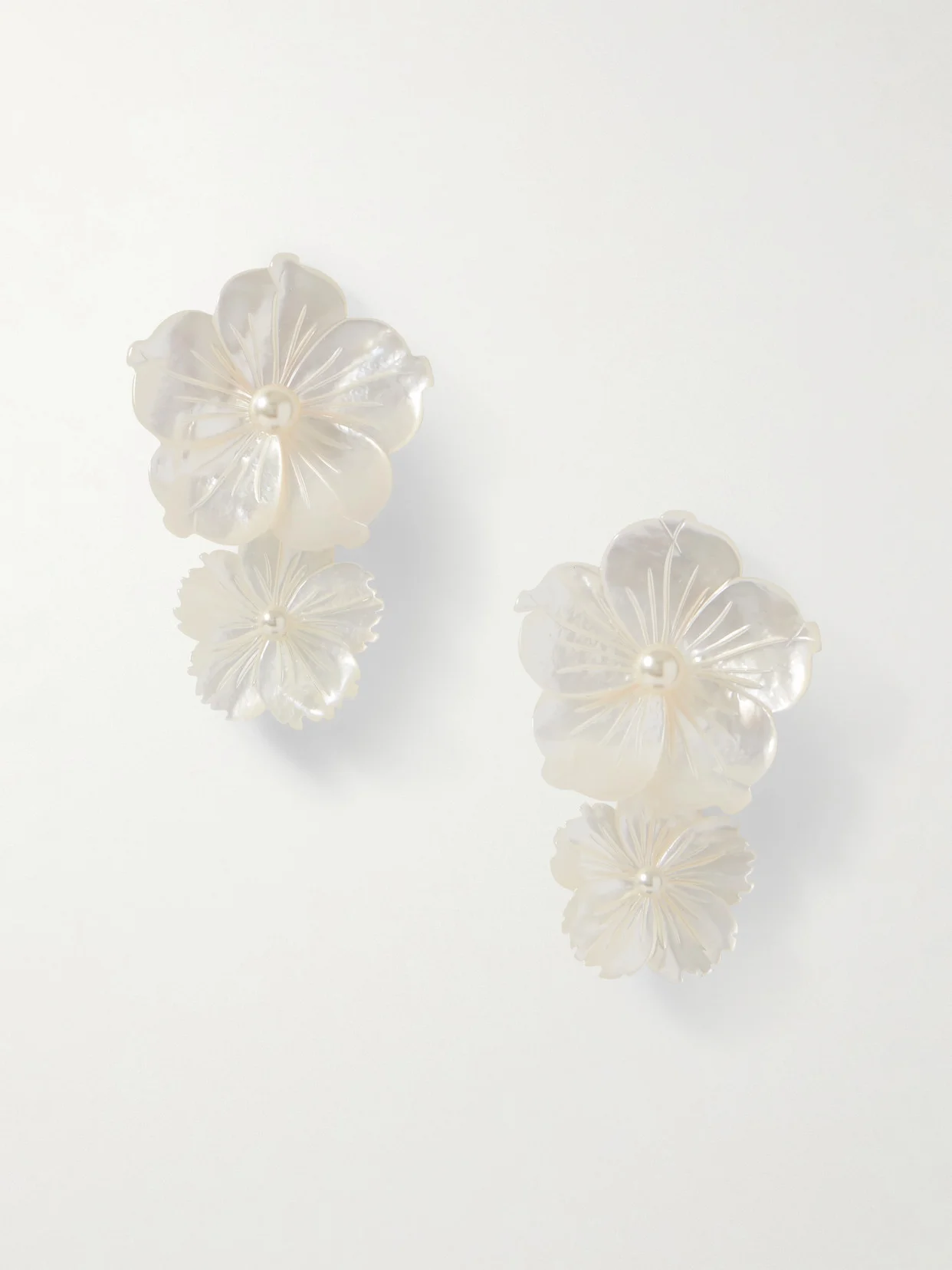 Geneva Mother-of-pearl, Gold-plated And Pearl Earrings - 1