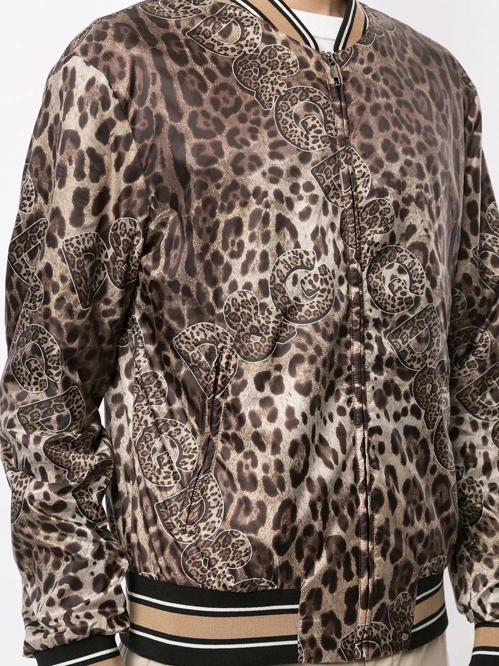 leopard-print bomber jacket - 5