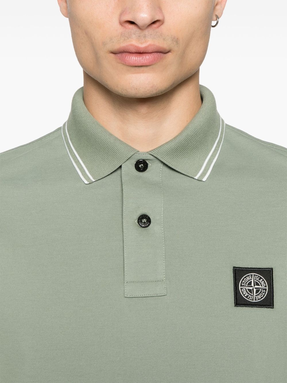 Compass-motif polo shirt - 4