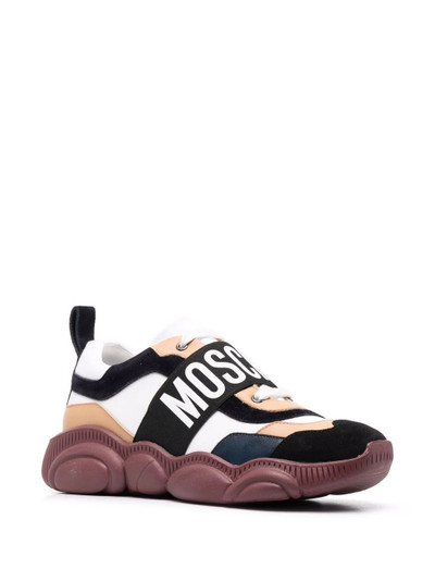 Moschino logo strap panelled Teddy Bear sole sneakers outlook