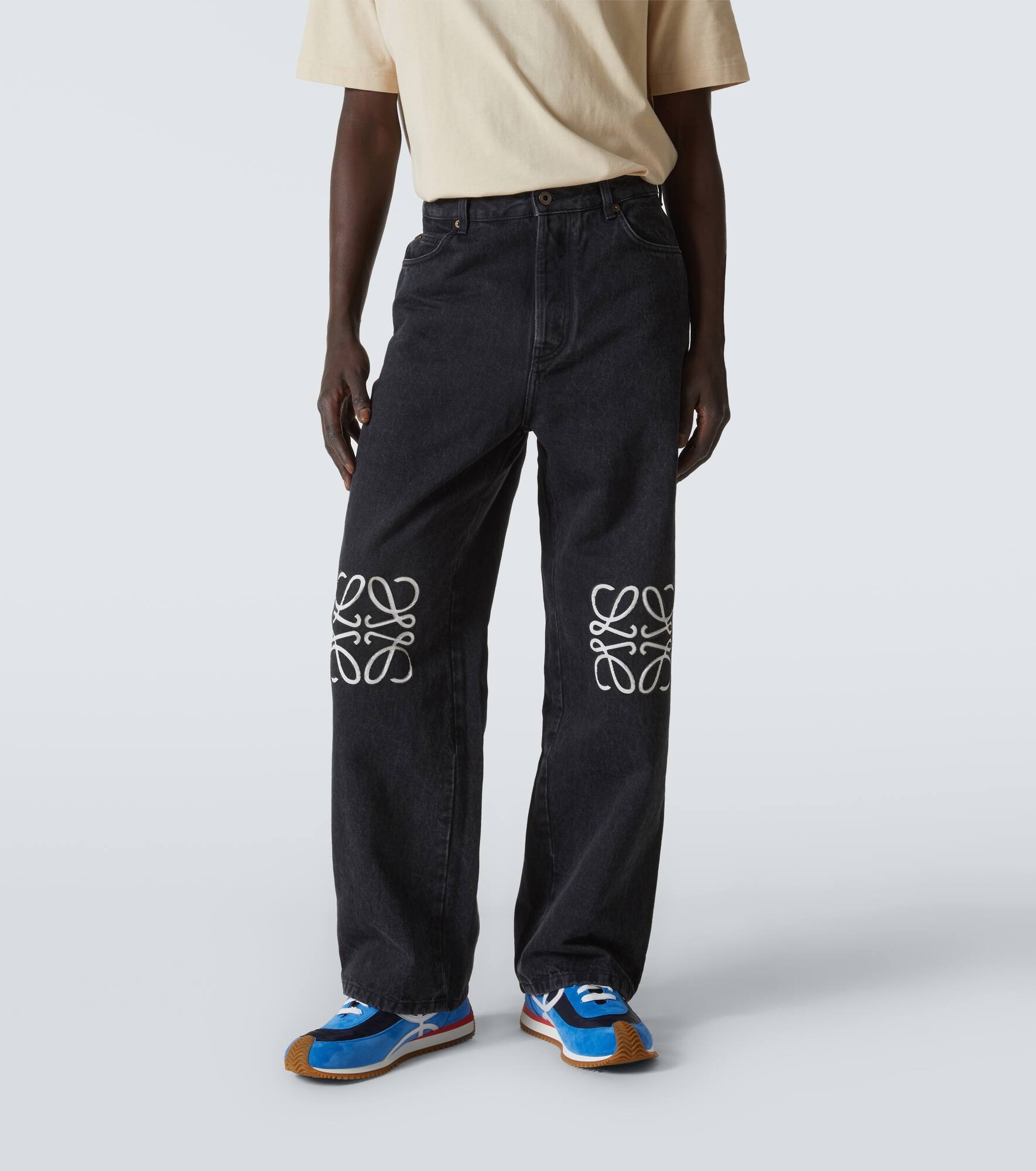 Anagram wide-leg jeans - 3