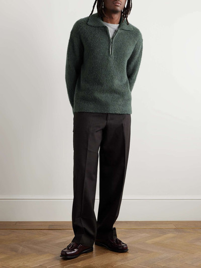 A KIND OF GUISE Sechura Brushed Merino Wool-Blend Half-Zip Sweater outlook