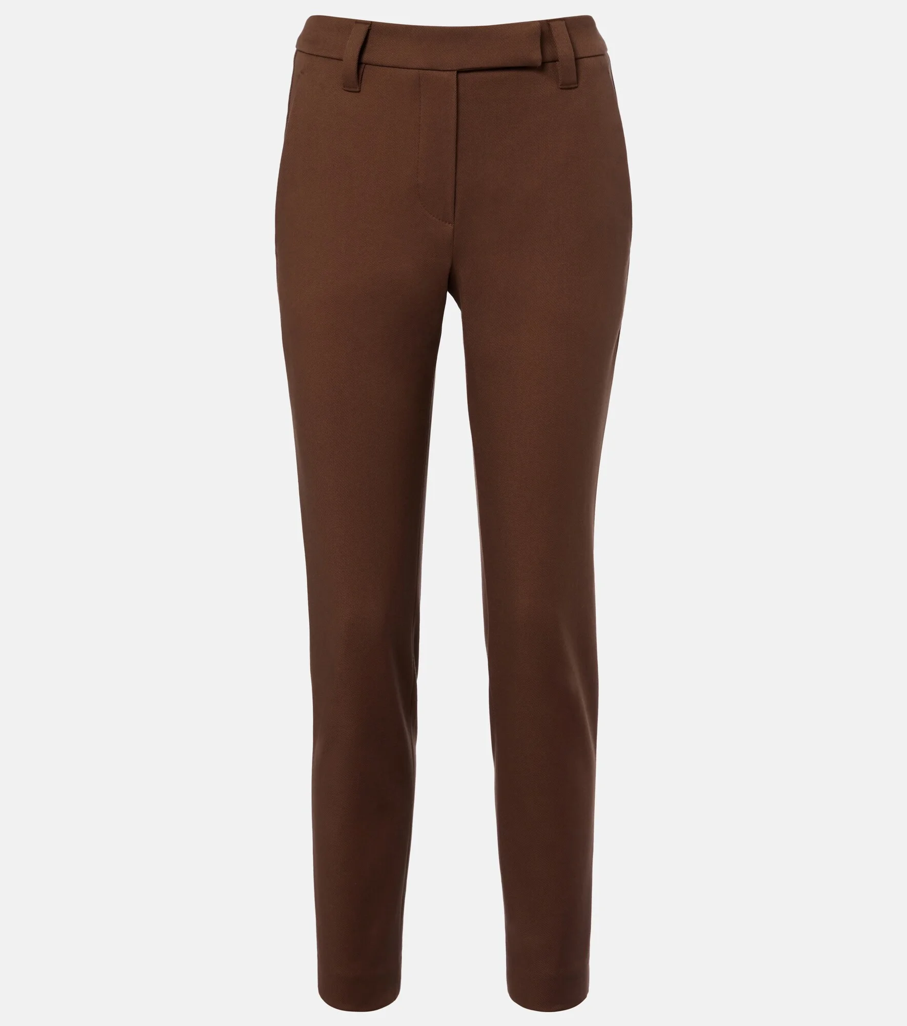 Cotton-blend slim pants - 1