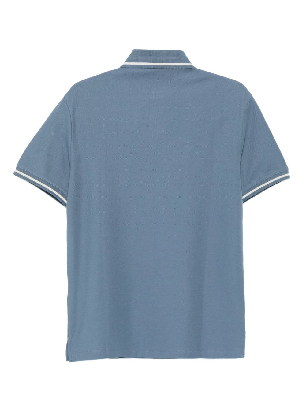 tipped-collar cotton polo shirt - 2