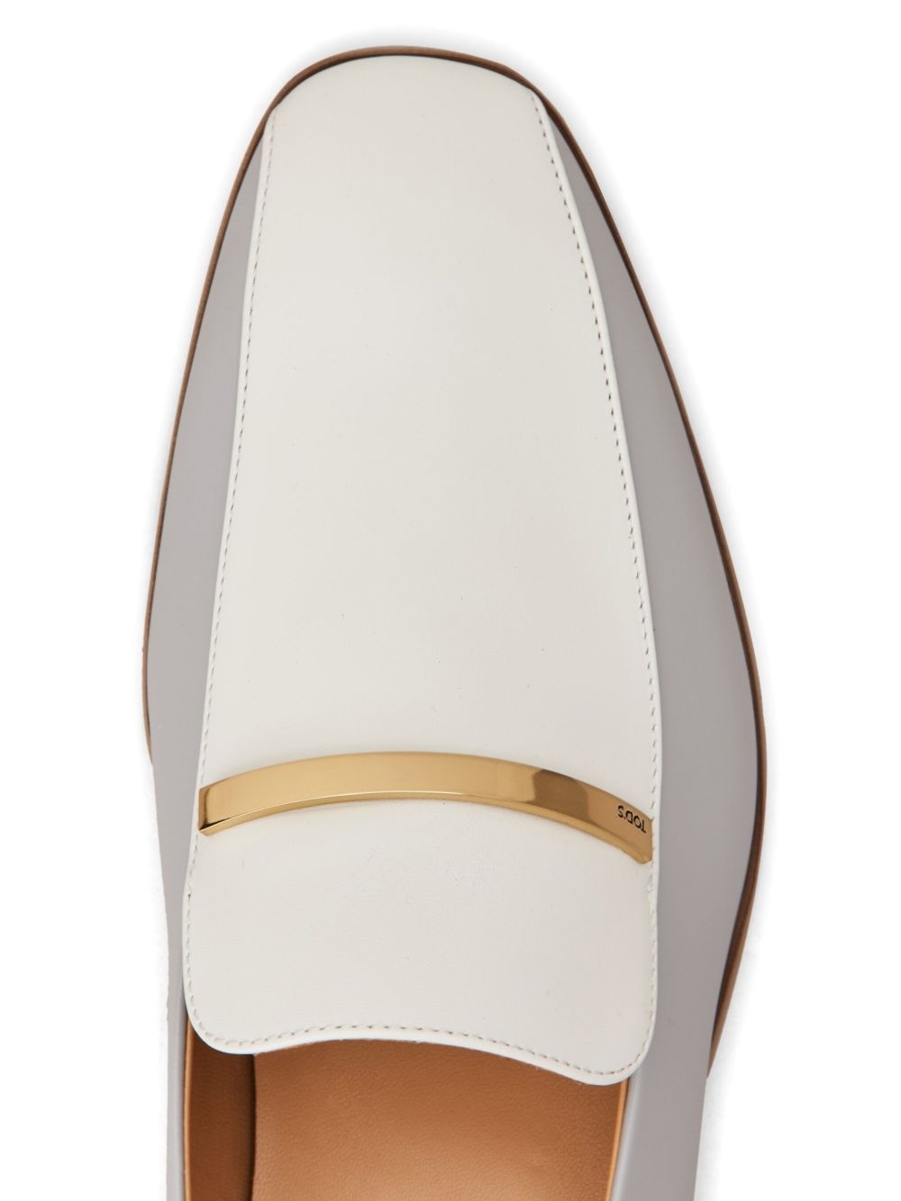 two-tone leather loafers - 5