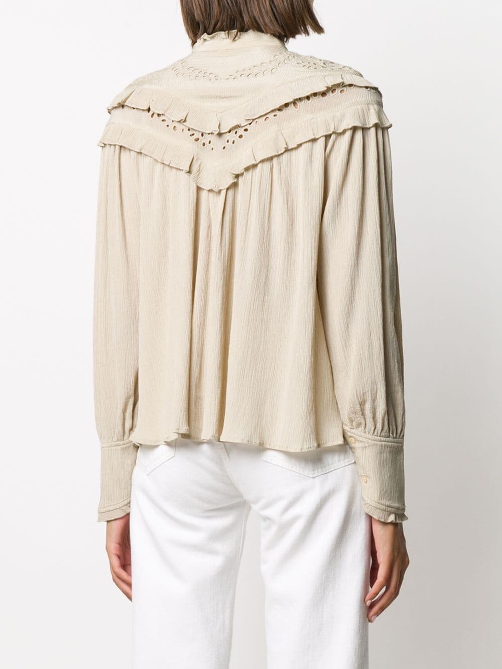 frill front blouse - 4