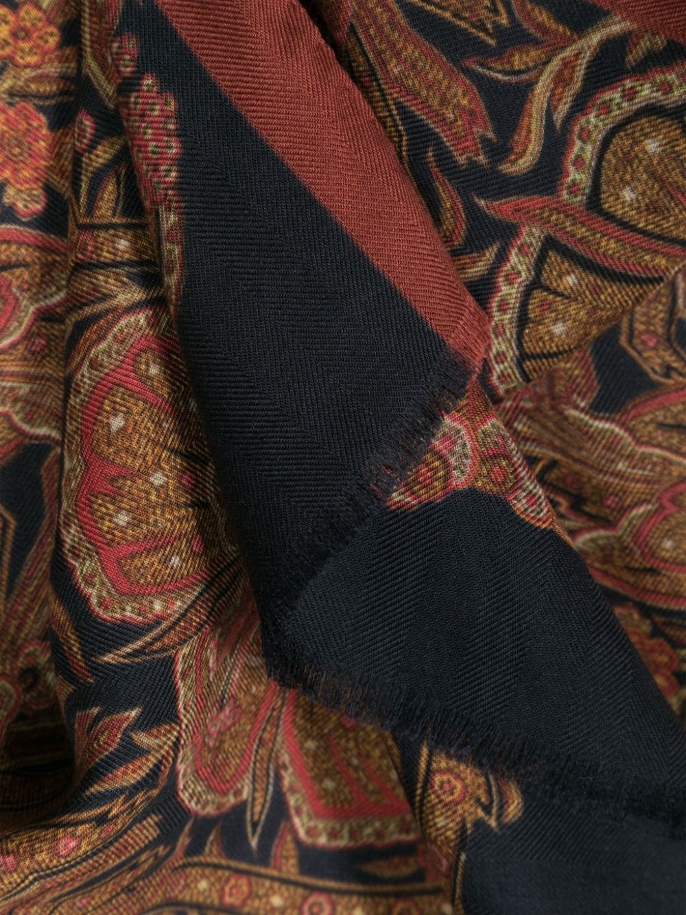 floral-print cashmere-blend scarf - 3