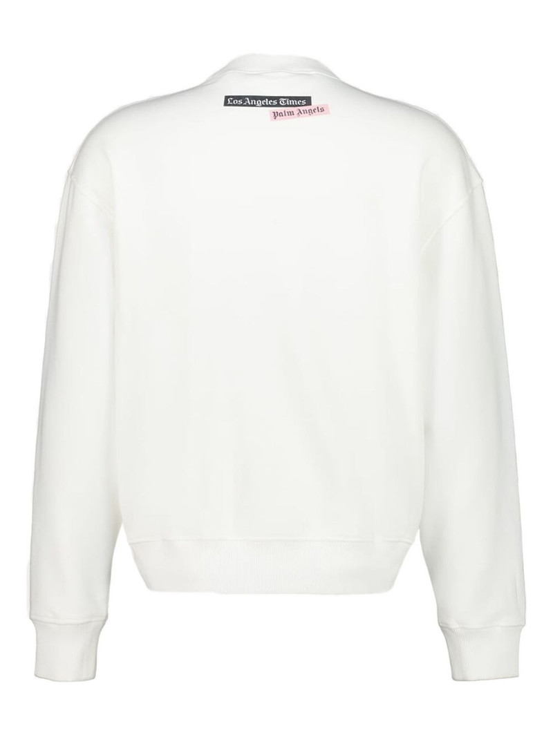 Palm Angels x LA Times Quote crew-neck sweatshirt outlook