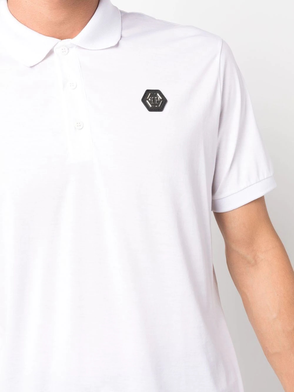 logo-plaque polo shirt - 5