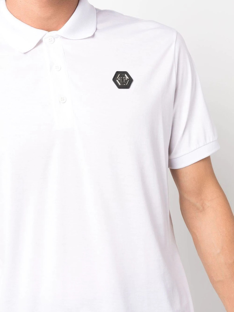 logo-plaque polo shirt 5