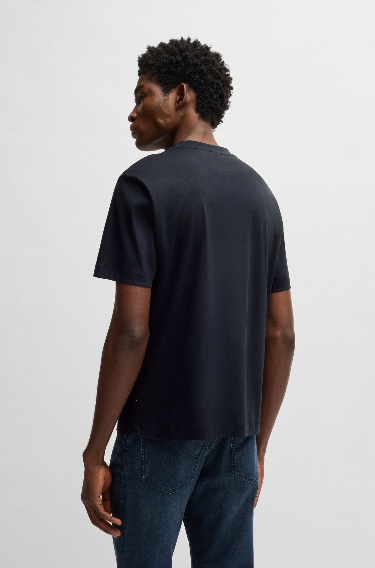 REGULAR-FIT T-SHIRT IN COTTON WITH MONOGRAM PRINT - 5