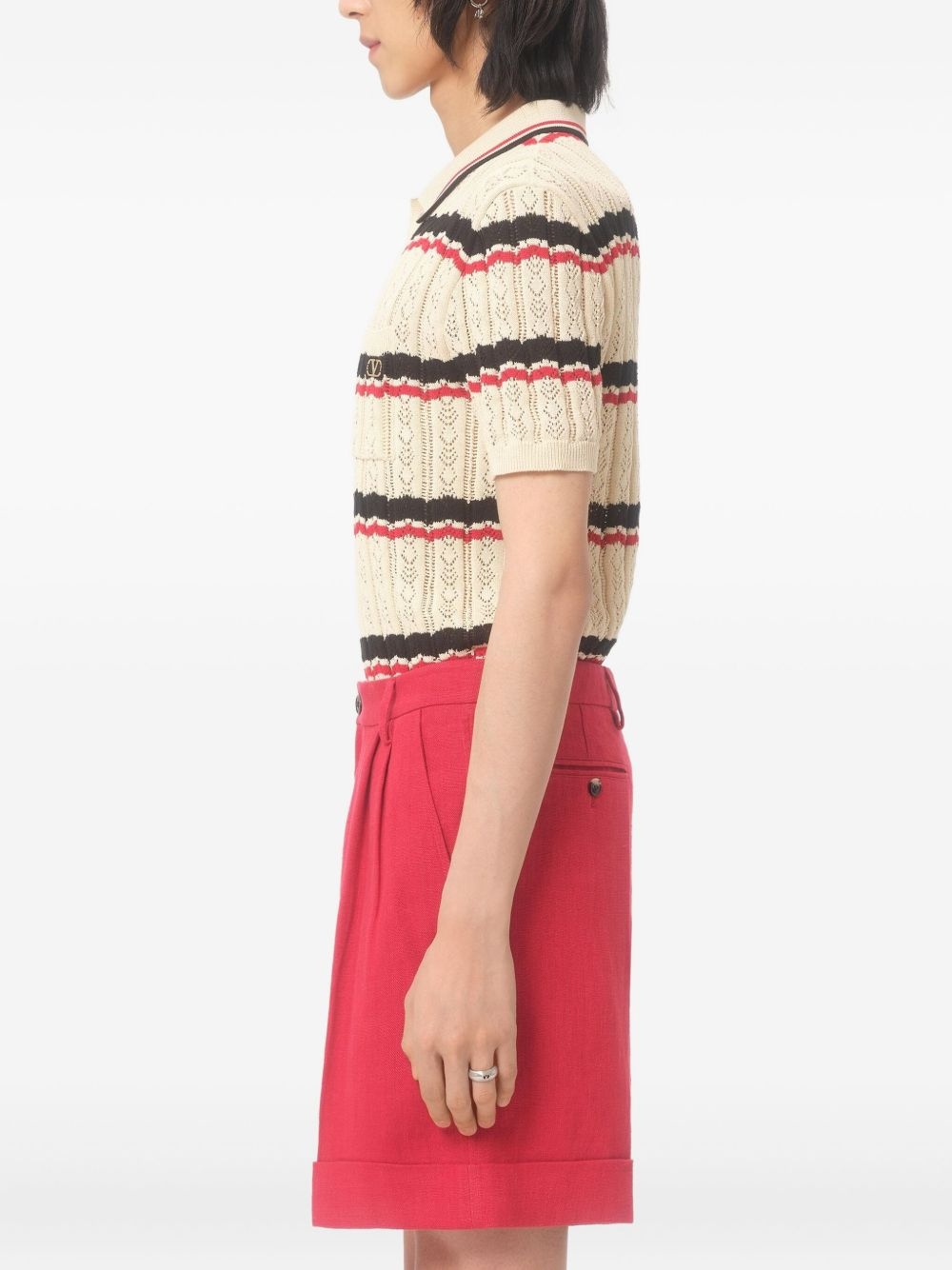 striped polo shirt - 5